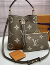 Bolsa Louis Vuitton Néonoé Crafty Cinza Italiana