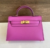 Bolsa Hermès Kelly Mini 20 Pink Italiana