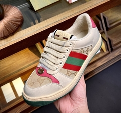 Tênis Gucci Screener Rosa Italiana na internet