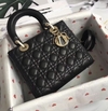 Bolsa Lady Dior Média Preta Italiana