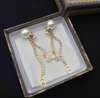 Brinco Dior Pérola com Strass Italiana