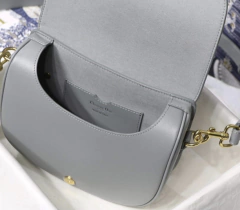 Bolsa Dior Bobby Média Cinza Italiana