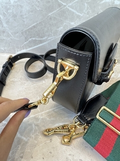 Bolsa Gucci Horsebit 1955 Mini Preta Italiana na internet