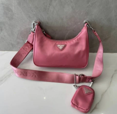 Bolsa Prada Reedição 2005 Rosa Nylon Italiana
