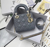 Bolsa Lady Dior Mini Azul Acinzentado Italiana
