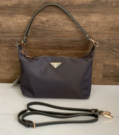Bolsa Prada em Nylon Cinza Italiana