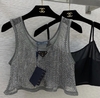 Blusa Prada em Malha Bordada com Strass Italiana