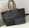 Bolsa Goyard St Louis Preto Com Alça Caramelo Grande Italiana