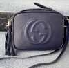 Bolsa Gucci Soho Disco Azul Marinho Italiana
