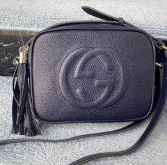 Bolsa Gucci Soho Disco Azul Marinho Italiana