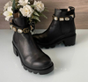 Bota Gucci Preta com Brilantes Italiana