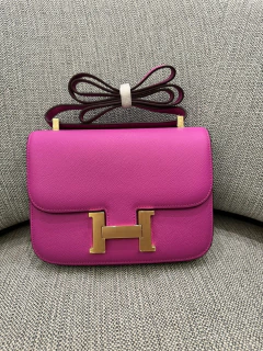 Bolsa Hermes Constance Pink com Dourado 24 Italiana - comprar online