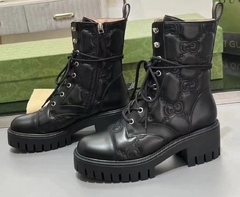 Bota Coturno Gucci Preta Italiana