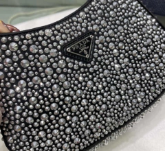 Bolsa Prada Cléo em Cetim Com Brilho Italiana - comprar online