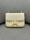 Bolsa Hermes Constance Off White com Dourado 24 Italiana