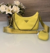 Bolsa Prada Reedição 2005 Amarela Nylon Italiana