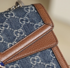 Bolsa Gucci Dionysus Média Denim GG Azul Italiana