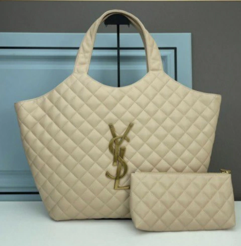 Bolsa YSL Icare Maxi Bege Italiana