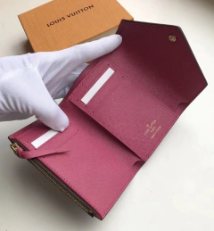 Carteira Louis Vuitton Victorine Damier Ebene Vinho Italiana - Romaly Grifes