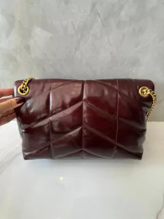 Bolsa YSL Loulou Puffer Bordô Italiana - comprar online