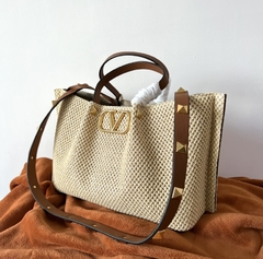 Bolsa VLTN VLogo Em Ráfia Italiana - comprar online