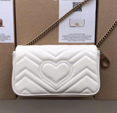 Bolsa Gucci Marmont Super Mini Off White Italiana