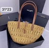 Bolsa YSL Tote Em Palha Média Italiana
