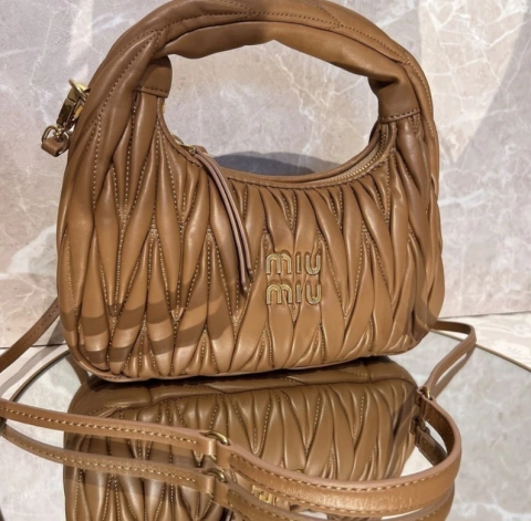 Bolsa Miu Miu Wander Caramelo Italiana