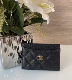 Porta Cartão Chanel Caviar Preto Italiana na internet