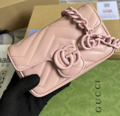 Bolsa de Cintura GG Marmont Rosa Italiana na internet