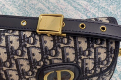 Bolsa Dior Bobby Jacquard Azul Pequena Italiana - Romaly Grifes Bolsas