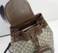 Imagem do Mochila Gucci Horsebit 1955 GG Supreme Marrom Italiana