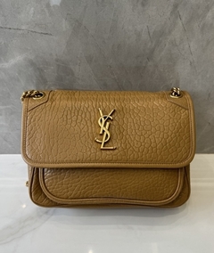 Bolsa YSL Niki Caramelo Couro Texturizado Italiana