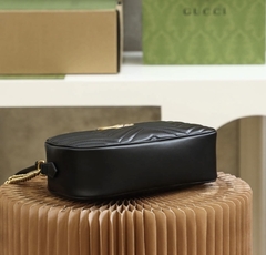 Bolsa Gucci Marmont Pequena Tiracolo Preta Italiana - loja online