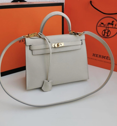 Bolsa Hermes Kelly 25 Epsom Off-White Italiana