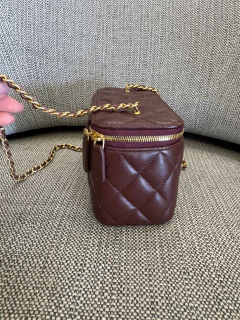 Imagem do Bolsa Chanel Vanity Mini Vinho Italiana