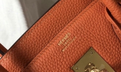 Bolsa Hermes Birkin 25 Laranja Italiana - comprar online