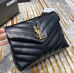 Bolsa YSL LouLou Pequena Preta/Dourado Italiana