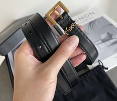Cinto YSL Fino Preto Italiana - comprar online