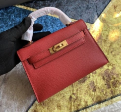 Bolsa Hermes Kelly Mini 20 Vermelho Italiana