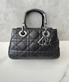 Bolsa Lady Dior 95.22 Média All Black Italiana