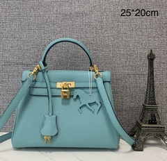 Bolsa Hermes Kelly 25 Togo Azul Tiffany Italiana