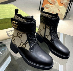 Bota Gucci Double G Bege e Preta Italiana - comprar online