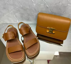 Imagem do Sandália Papete Celine Clea Triomphe Caramelo Italiana