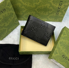 Carteira Gucci GG Masculina Preta Italiana