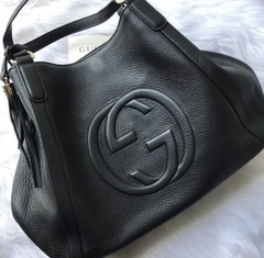 Bolsa Gucci GG Soho Shoulder Preta Italiana