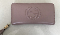 Carteira Gucci Soho Ziper Nude Italiana