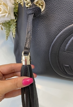 Imagem do Bolsa Gucci Soho Shoulder Correntes Preta Italiana