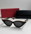 Óculos YSL Gatinho Preto com Dourado Italiana