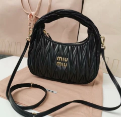 Bolsa Miu Miu Wander Preta Italiana